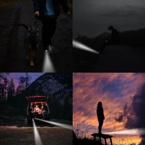 Rechargeable Headlights for Clog 2PCS, Flashlight Clog Charm Attachment Accessories for Shoes with 3 Light Modes for Dog Walking, Camping, Running, Suitable for Adults Kids Boys Girls Men Women in Saudi Arabia