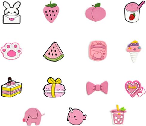 Shoe Charms Kit, 15 Adorable Clog Decorations with No-Slip Design, Press Fit Shoe Accessories for Girls Boys in Kuwait