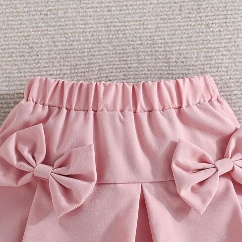 Toddler Girls Skirt Set 2 Piece, Cute Summer Outfits, Baby Girl Fashion Shorts Set for Toddler Girl 2-9 Years in Saudi Arabia