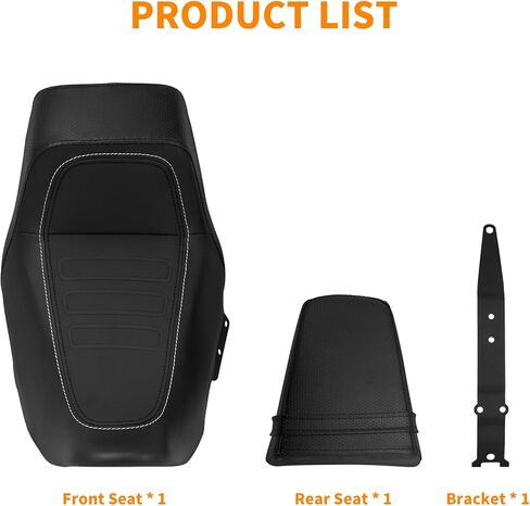 Motorcycle Front Driver Rider Seat Rear Passenger Pillion Seat Cushion Leather One-Piece Seat Fit For Harley Nightster RH975 RH975S 2022-up (Black Stitching) in Kuwait