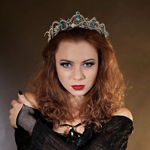 Medusa Snake Crown for Wemen - Meduza Greek Gerk Cosplay Views Royal Gemstone Gothic Queen Halloween Headwear in Kuwait