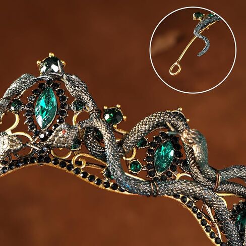 Medusa Snake Crown for Wemen - Meduza Greek Gerk Cosplay Views Royal Gemstone Gothic Queen Halloween Headwear in Kuwait