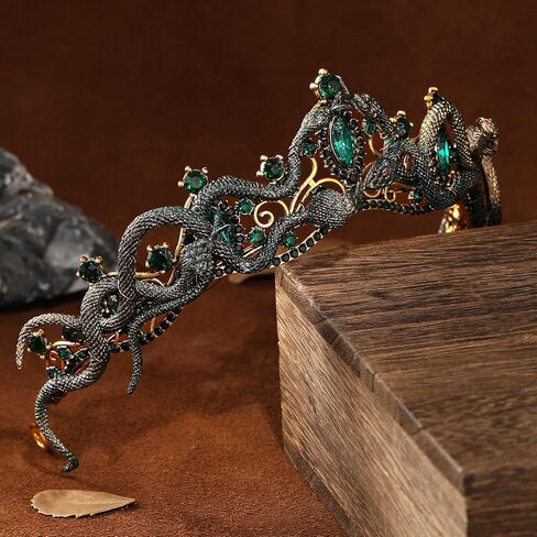 Medusa Snake Crown for Wemen - Meduza Greek Gerk Cosplay Views Royal Gemstone Gothic Queen Halloween Headwear in Kuwait