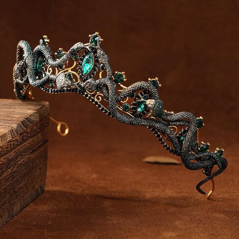 Medusa Snake Crown for Wemen - Meduza Greek Gerk Cosplay Views Royal Gemstone Gothic Queen Halloween Headwear in Kuwait