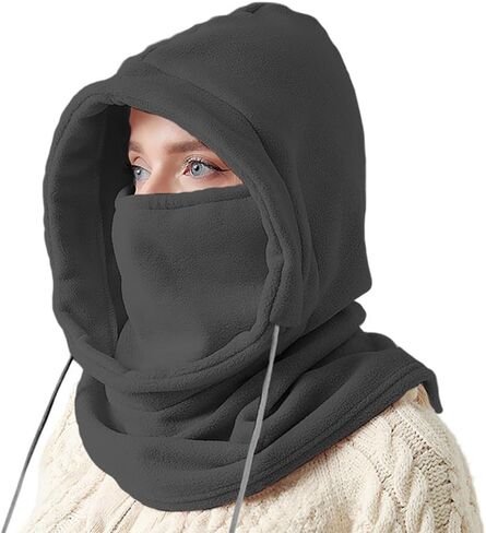 Winter Balaclava Hood Hats Fleece Balaclava Face Cover Men Women Warm Hat Neck Warmer Scarf for Cold Weather in Kuwait