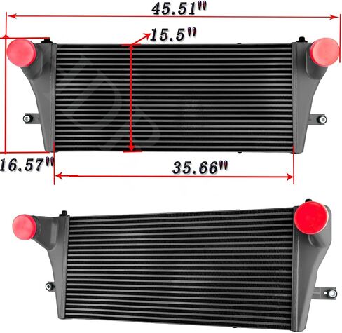 برودة الهواء Intercooler Carge متوافق مع 1994-2002 Dodge RAM 2500 5.9L 6 أسطوانات الديزل الألومنيوم الأسود 52028724AB 52028724AC in Kuwait