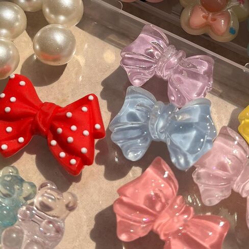Flower Shoe Charms for Girls, 25Pcs Cute Bow Bear Shoe Accessories, Bling Pearl DIY Shoe Decoration for Party Favor in Saudi Arabia