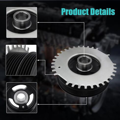594-380 Engine Harmonic Balancer Crankshaft Pulley Compatible with Mazda Miata 1994-1997/1999-2005, MX-3 1994-1995, Protege 1991-1993/1996-2001 1.5L 1.6L 1.8L L4, Replace B57711401 B6BF11401 in Saudi Arabia