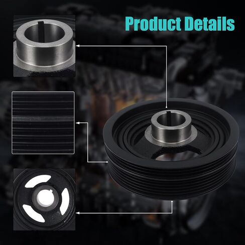 594-380 Engine Harmonic Balancer Crankshaft Pulley Compatible with Mazda Miata 1994-1997/1999-2005, MX-3 1994-1995, Protege 1991-1993/1996-2001 1.5L 1.6L 1.8L L4, Replace B57711401 B6BF11401 in Saudi Arabia