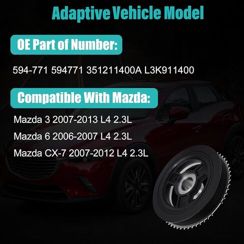 594-380 محرك متنازل بتر بالانسكيتر بتر المرفقي متوافق مع Mazda Miata 1994-1997/1999-2005 ، MX-3 1994-1995 ، Protege 1991-1993/1996-2001 1.5L 1.8L 1.8L L4 ، استبدال B57711401 B6BF11401 in Kuwait