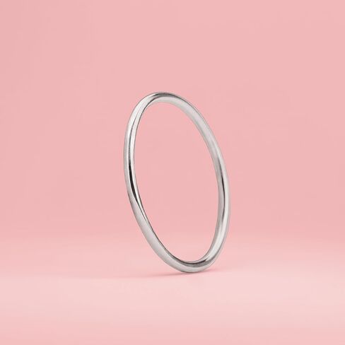 1mm Thin Smooth Stacking Skinny Ring in Sterling Silver, Gold, or Rose Gold | Comfort Fit | Sizes 2-12 (2, 14K Gold Fill) in Kuwait
