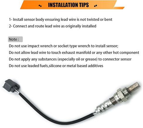 2PCS مستشعر الأكسجين في اتجاه المنبع O2 استبدال# 234-4076 13100 لعام 1996-2001 J-E-E-P Wrangler Grand Cherokee CH-R-S-Sler Cirrus D-O-D-G-E RAM 1500 2500 3500 DAKOTA in Kuwait