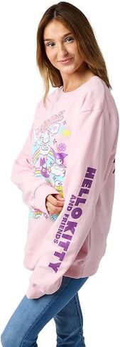 Hello Kitty & Friends Riding Rainbow Women's Cradle Pink Crew Neck Long Sleeve Sweatshirt in Saudi Arabia