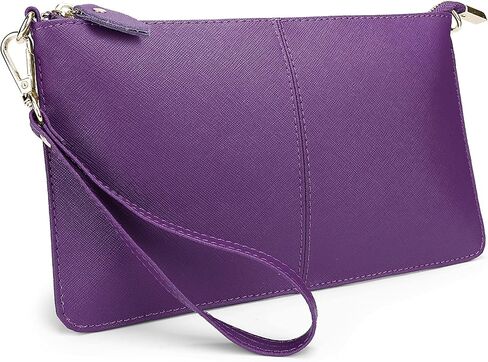 YALUXE Genuine Leather Wristlet Handbags Purses Cell Phone Pocket Clutch Wallet Crossbody Bags for Women in Kuwait