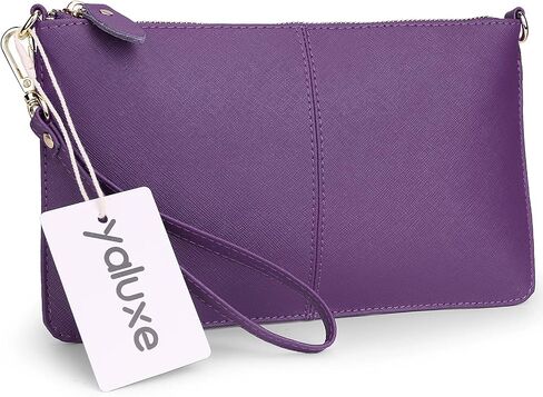 YALUXE Genuine Leather Wristlet Handbags Purses Cell Phone Pocket Clutch Wallet Crossbody Bags for Women in Kuwait