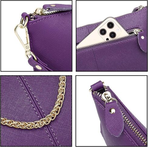 YALUXE Genuine Leather Wristlet Handbags Purses Cell Phone Pocket Clutch Wallet Crossbody Bags for Women in Kuwait