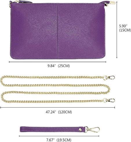 YALUXE Genuine Leather Wristlet Handbags Purses Cell Phone Pocket Clutch Wallet Crossbody Bags for Women in Kuwait