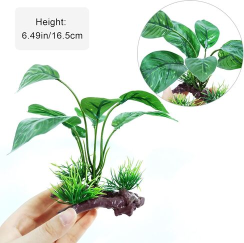 Reptile Artificial Plants 3PCS Betta Silk Aquarium Plants Artificial Cave Aquarium Plants Decorations Aquariums Fish Tank Plant in Kuwait