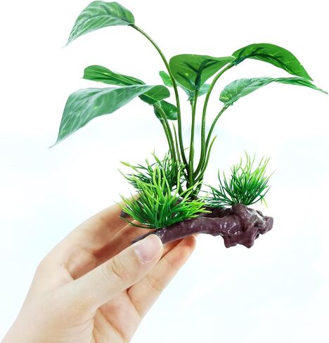 Reptile Artificial Plants 3PCS Betta Silk Aquarium Plants Artificial Cave Aquarium Plants Decorations Aquariums Fish Tank Plant in Kuwait