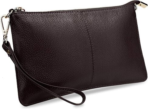 YALUXE Genuine Leather Wristlet Handbags Purses Cell Phone Pocket Clutch Wallet Crossbody Bags for Women in Kuwait