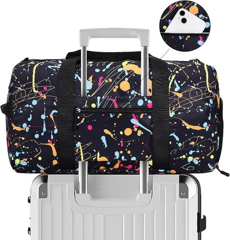 حقيبة Kamo Travel Duffle ، حقائب Weekender للنساء مع مقصورة الأحذية ، حقيبة صالة رياضية للنساء اللواتي يعانين من تجريب الجيب. in Kuwait