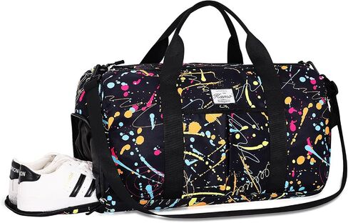 حقيبة Kamo Travel Duffle ، حقائب Weekender للنساء مع مقصورة الأحذية ، حقيبة صالة رياضية للنساء اللواتي يعانين من تجريب الجيب. in Kuwait