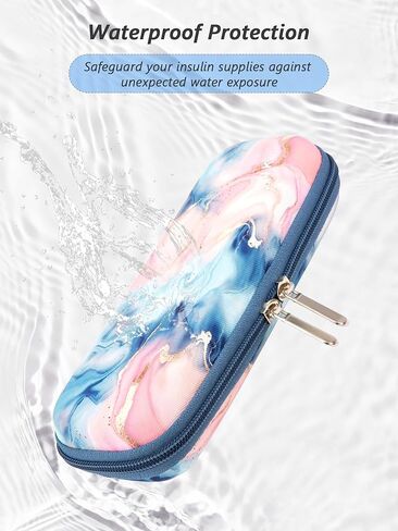 SUNMON Insulin Cooler Travel Case, Diabetics Carrying Bag Portable Cooling Bag with 2 Ice Pack for Insulin Pen and Diabetic Supplies (Pink) in Saudi Arabia