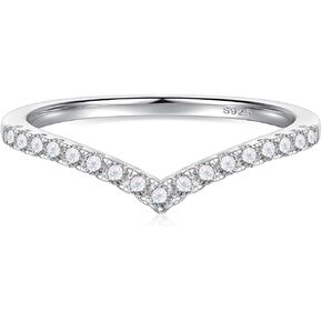 Moissanite Wedding Band Half Eternity Ring 925 Sterling Silver D Color VVSI Clarity Imitation Diamond Rings 11 Stone Wedding Anniversary Stackable Ring for Women Size 5-9