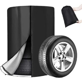 Tire Covers for Storage, Durable Tire Storage Bag Waterproof Tire Dust Protective Cover with Zipper and Storage Bag, Outdoor Indoor Tire Storage(Holding 4 Tires Within 32 Inch Diameter)