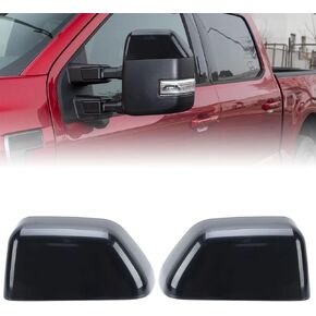 تغطية أغطية مرآة السحب العلوية المتوافقة مع 2017-2024 FORD F250 F350 F450 F550 Super Duty 2 PCS مباشرة (أبيض مشرق)