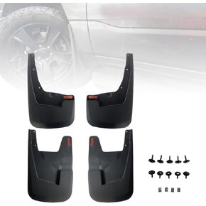 Mud Flaps for Dodge Ram 1500/2500/3500 2009-2018 & Ram 1500 Classic 2019-2024 | Fits with Fender Flares |Front & Rear Splash Guards | 4PCS Set | No Drill Installation | Heavy Duty, Black