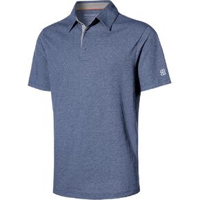 Men's Polo Shirts Short Sleeve Cotton Blend Moisture Wicking Dry Fit Performance Collared Golf Shirts for Men