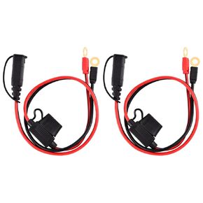 16 AWG Wires Harness Compatible with Gc002 X-Connect, M6 XL Eyelet Terminals, for Battery Charger, Extension Cable for Battery Tender, Accessories for Battery Charger