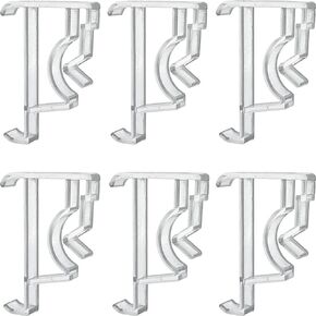 مقاطع Cutelec Valance 2inch 6pcs حامل التجنيب البلاستيكي الخلفي للنافذة الأعمى الأعمى ، والأجزاء الأفقية والخشب الستائر الأجزاء