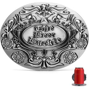 Beer Holder Belt Buckle, Large Belt Buckles for Men Women, Western-style Cowboy Belts Buckles for Outdoor Parties, Holding Cans and Bottles, Western Cowboy Cowgirl Accessories, Father's day Gifts
