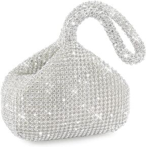 Women Evening Clutch Bag Women Rhinestone Clutch Bag Sparkly Glitter Purse for Prom Party Wedding Engagement