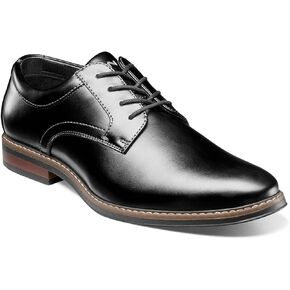 Nunn Bush Men's Carmelo Oxford Classic Modern Formal Plain Toe Lace Up Dress Casual Shoes