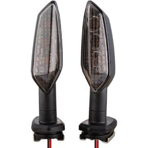 مصابيح مؤشر إشارة LED متوافقة مع Kawasaki Ninja 300 400 650 H2 ZX-25R ZX-6R ZX-10R Z400 Z1000 (عدسة A-Smoke)
