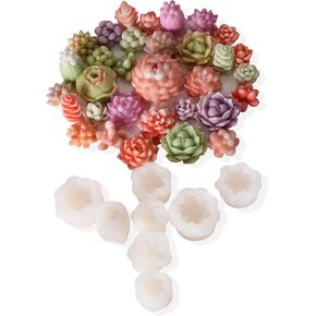 Peony Silicone Mold,2PCS Candle Molds for Candle Making,3D Peony Flower Resin Candle Soap Silicone Molds in Kuwait