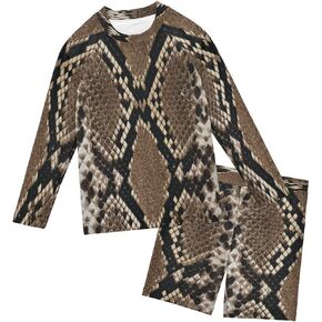 Boys Bathing Suit 2 Piece Boys Rash Guard Swim Set Swimsuit Long Sleeve Size 3-10 Years in Saudi Arabia