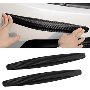 2PCS Car Bumper Guard Strip, Scratch-Resistant Anti-Collision Patch, Rubber Car Bumper Protector Trim, Universal for Cars, SUV (Black)