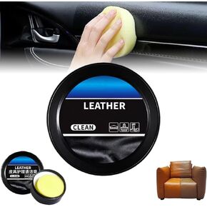 Cleaning Paste for Leather Care, 2025 New Multifunctional Leather Maintenance Cream with Sponge, Car Leather Repair Cream, Automotive Interior and Furniture Leather Cleaning Cream (1PCS)