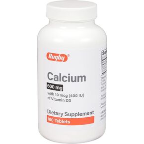 Rugby Calcium 600mg with 5mcg of Vitamin D3 150 Tablets - Pack of 2