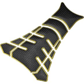 Universal 3D Motorcycle Gas Tank Decal 7.80''x5.63'' Gas Tank Protector Sticker Fuel Oil Gas Tank Pad Protector Sticker Decal PVC Rubber Black Red