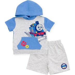 THOMAS & FRIENDS Pullover Hoodie and French Terry Shorts Newborn to Little Kid Sizes (Newborn - 5)