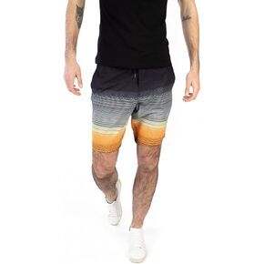 Spyder Men's Standard Swim Trunks, Stretch, Quick-Dry, 9" Inseam Board Shorts, UPF+, Pockets, Brief Liner