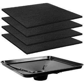 17892 Transmission Drain Pan for Lisle and 4 Pcs 22'' Oil Drain Splash Pad, 87031 87032 Large Transmission Fluid Pan Oil Drain Pan Suitable for Lisle Under Car and Most Transmission Drain Funnel
