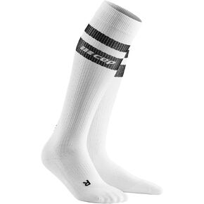 CEP Women's Tall Compression 3.0 Run Socks 80's Themed White/Black Size 2