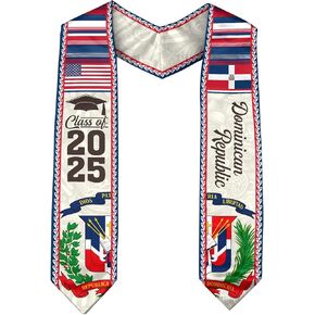 CHIARA CONTI11 Stoles For Graduation 2025 Dominican Graduation Sash Class Of 2025, Graduation Dominican Flag Stole