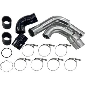 Max Flow Hot & Cold Side Intercooler Boot Kit متوافق مع F-ORD F-250 F-350 F-450 2011 2012 2013 2014 2015 6.7L Powerstroke Diesel